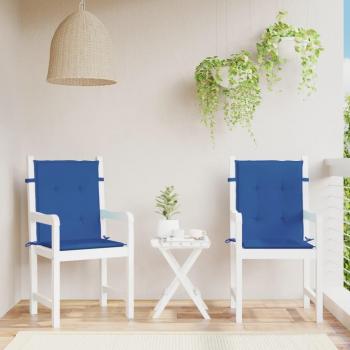 Cuscini per Sedia 2 pz, Comodo cuscino per sgabello Blu Reale 100x50x3 cm in Tessuto Oxford vidaXL 2609