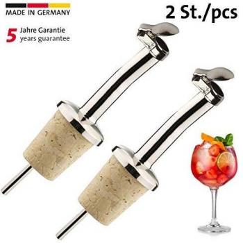 Dual-Standard Brass Pourers, Silver Finish – 2 Pack