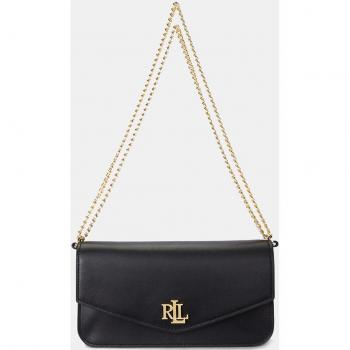 Sac bandoulière medium Sawyer en cuir noir Lauren Ralph Lauren