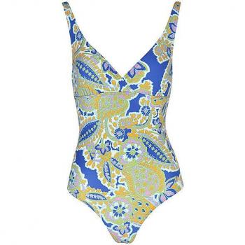 Costume Intero Blu Marrakech Donna V-Neck Taglia 44
