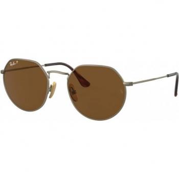 Ray-Ban RB8165 920757 Occhiali da Sole Unisex Titanio Oro Marrone Geometrico Polarizzati