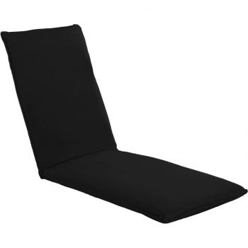 Lit de jardin chaise longue bain de soleil terrasse meuble d’extérieur pliable tissu oxford noir