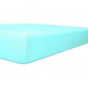 KNEER „Exclusive‑Stretch“ Spannbettlaken – 180–200 × 200–220 cm – Blau (Aqua) – Ideal fit