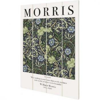 Plato estilo William Morris 40cm algas marinas verde/blanco