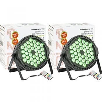 Projecteurs de Fête Ibiza Light THINPAR-36X1W-RGB