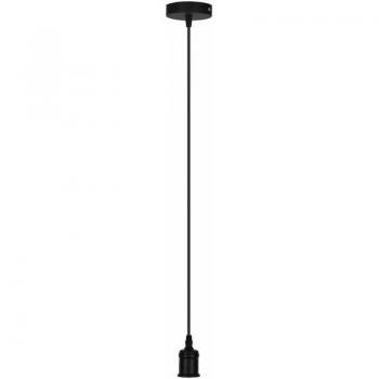 Portalampada E27 A. Lampadario 2 m Nero