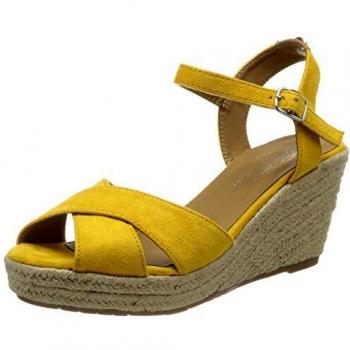 Tom Tailor 8090105 Sandali Cinturino Caviglia Donna Giallo 42 EU