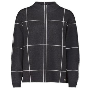 Viskose‑Polyamid‑Pullover mit kariertem Patch – Betty Barclay