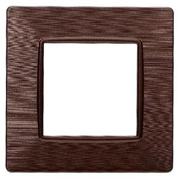 Plaque Vimar Plana Étroite 2 Modules Satiné