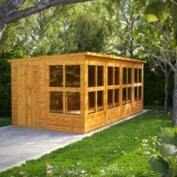 Pent Shiplap Dip Treated Potting Shed 16 x 8ft