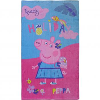 Drap de Plage Peppa Pig Holiday Coton Rose 320 g/m² 120 x 70 cm