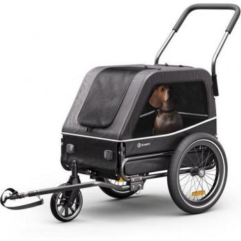 Remorque Klarfit Goldie S pour chiens en polyester mesh gris