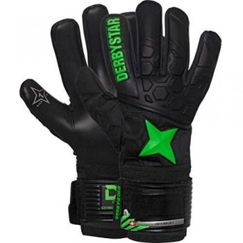 Derbystar Optimus Torwarthandschuhe für Kinder, schwarz grün, 4 (S)