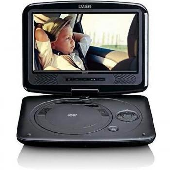 Lenco DVP‑9463 tragbarer 9‑Zoll HD DVD‑Player – DVB‑T2 Receiver, schwarz