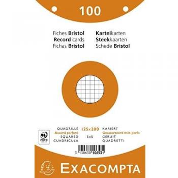 Cartulina 125x200 cm, Cuadrícula 5x5, Taladro y Perforada