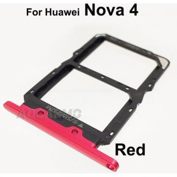 Aocarmo Black SIM Card Tray for Huawei Nova 4