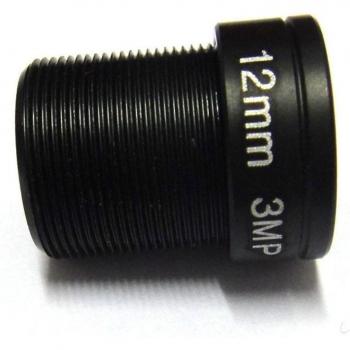 HD 1/2.5 3MP M12 12mm 30° IR Lens for CCTV Cameras