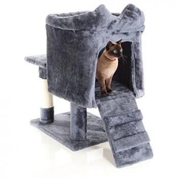 Arbre à chat avec plateforme et tronc en sisal