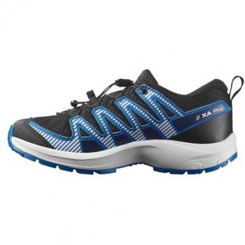 Salomon XA Pro V8 J Infantil: Zapatillas de Roca en Negro y Azul