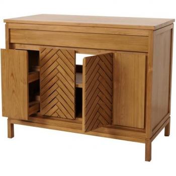 MCW‑M74-Wa Unterbau für Waschbecken, Fischgrätenoberfläche, 2×2‑Fach-Schubladen