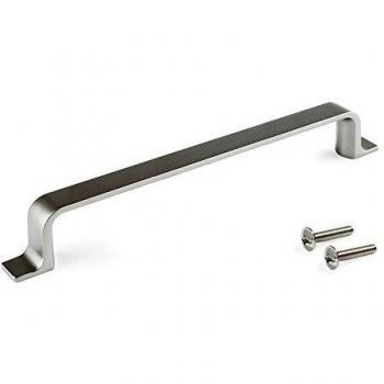 Tirador para armario Emuca, CC 160mm, niquel satinado