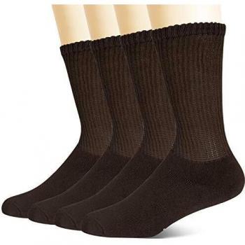 MD Chaussettes Diabétiques à Coussin Intégral – Série Viscose (Café)