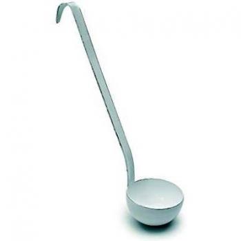 Louche Mini White Steel Ladle – 25 × 6 × 4 cm