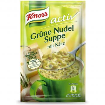 Knorr aktive Grüne Nudel Suppe mit Käse, 7er Pack