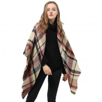 Herren‑ und Damen‑Karo‑Schal – XXL Version