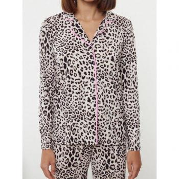 Trendyol Damen Schlafanzug-Set mit Leopardenmuster