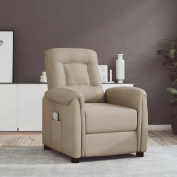 Vidaxl Komfort-Massagesessel in hellgrauem Mikrofaser‑Gewebe