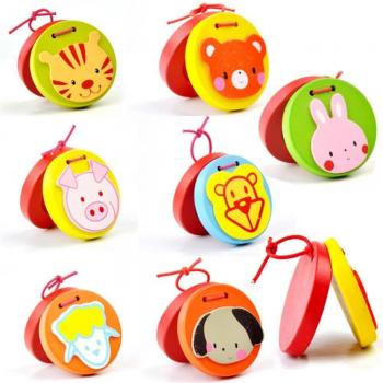 Cartoon Wooden Castanets for Children