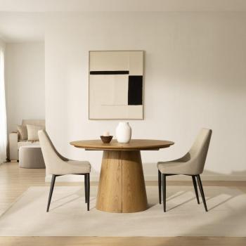 Mesa de Jantar Redonda Extensível 120/200 Laforet Carvalho