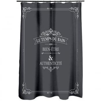 Rideau de douche avec crochets, 180 x 200 cm, élégant décor vintage polyester