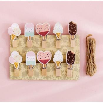 Natural Wood Photo Clips