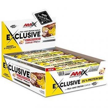 Barras Protéicas AMIX Exclusivas 12x85g Plátano + Chocolate