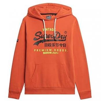Sudadera Superdry Classic Vintage Logo Heritage Naranja Talla S