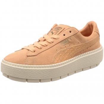PUMA Baskets Basses Cuir Suede Platform Trace Animal, Rose Blanc, 37 EU