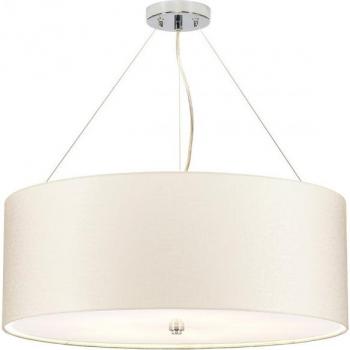 LightBox Pearce 26 Cylindrical Pendant with Polished Chrome Ceiling Pan