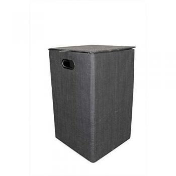 Boîte de Rangement Pliable Grise avec Couvercle