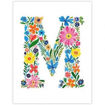 Spring M Flower Lettering – Bold Wall Decor