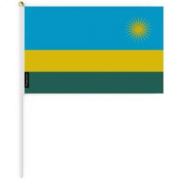 Mini‑Ruanda Flagge 14 x 21 cm – Poly‑Resistent, Dünn & Duplexdruck