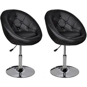 Tabourets Pub Noir Similicuir – Ensemble