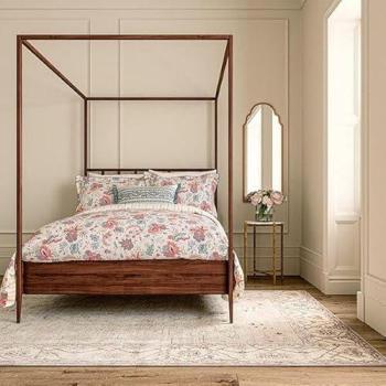 Red & Teal Chintz Reverie Super Kingsize Bedding Set