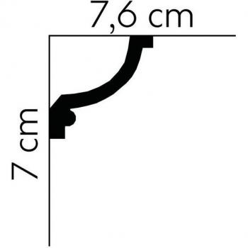 Mardom Deckenleiste bauchig MDA121 Weiß