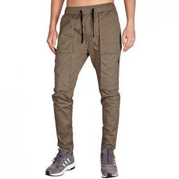 Pantalones Jogger Cargo para Hombre Caqui ITALYMORN Skinny Fit