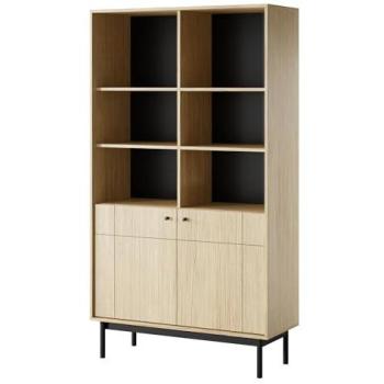 Reg1 Komodee Bibliothèque Chêne Fraisé – 39 × 104 × 184 cm