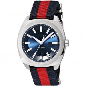 Montre Gucci Homme 41 mm Canvas Bleu