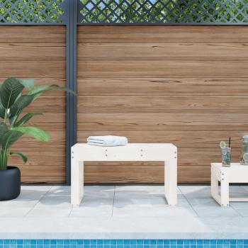 VidaXL White Garden Bench 80x38x45 cm Solid Wood Pine