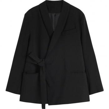 Chic Negra Blazer Talla Grande